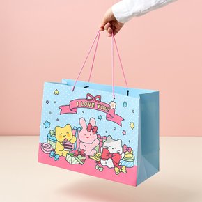 버터패밀리 I LOVE YOU 쇼핑백  L 420X300X170MM