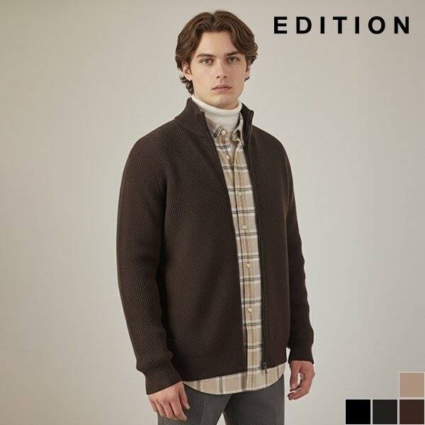[에디션] 하이넥 풀 집업 가디건 I (NED4EC1917)