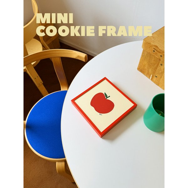 달콤한 오브제 미니쿠키프레임 LOVE APPLE 러브애플 미니액자 레드 프레임