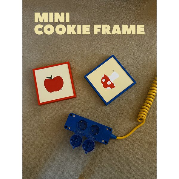 달콤한 오브제 미니쿠키프레임 LOVE APPLE 러브애플 미니액자 레드 프레임