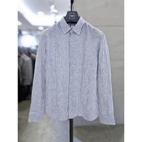 세이브존03 바쏘옴므 남자 블루 스트라이프 린넨100 셔츠 WSYFAS1TT30 (49414404)