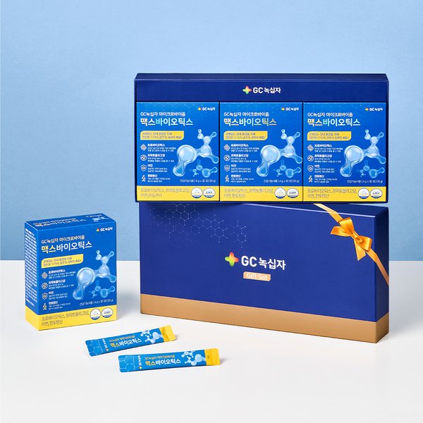 GC녹십자 맥스바이오틱스 4g x 90포 1세트 유산균 선물세트+쇼핑백