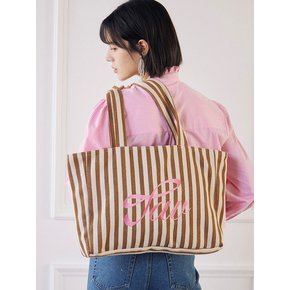 Signature Stripe Big Bag - Brown