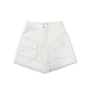 Fleece Twill Pocket Shorts 피치기모 포켓숏츠_IVORY