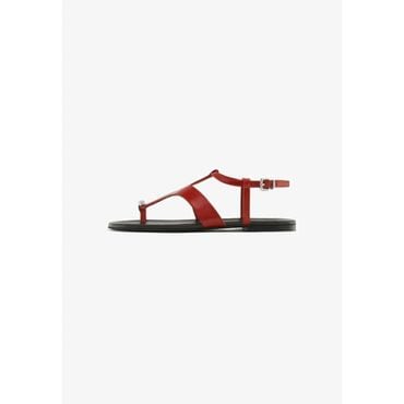 이스퀘어 5065954 Massimo Dutti FLAT WITH EMBELLISHMENT - T-bar sandals red