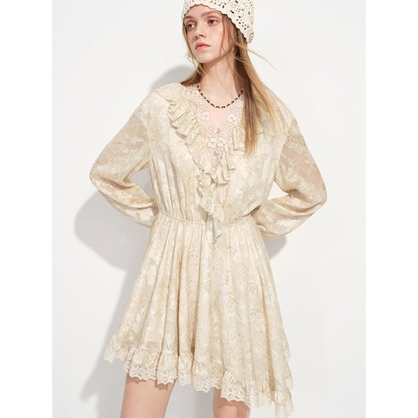 WD_Jacquard frill dress