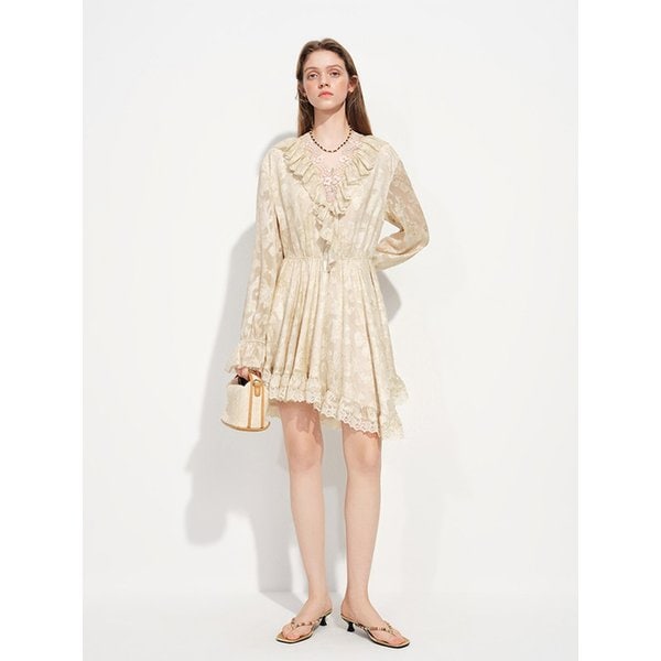 WD_Jacquard frill dress