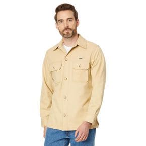 4836549 Lacoste Long Sleeve Overshirt Fit Button-Down Shirt w/ Two Front Pockets