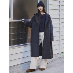 Classic Wool hood Coat_CTO106(Charcoal)