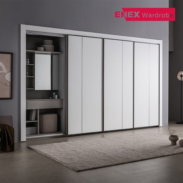 코니 화장대 슬라이딩 붙박이장(고급형)-210cm+90cm