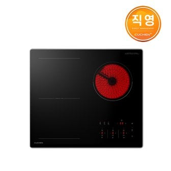 쿠첸  3구 하이브리드 전기레인지 빌트인 CIR-C3F3120DSBE