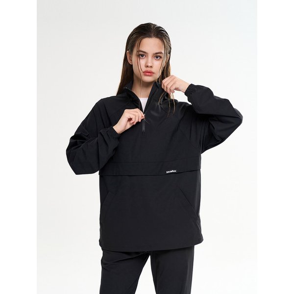 에어라이트 스트레치 멀티스포츠 러닝 바람막이 아노락 자켓 상의 W 블랙