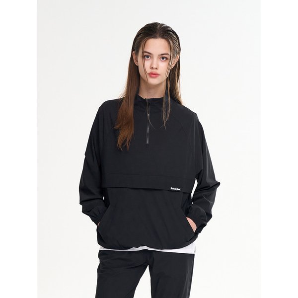 에어라이트 스트레치 멀티스포츠 러닝 바람막이 아노락 자켓 상의 W 블랙