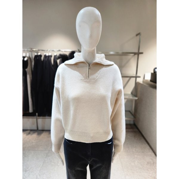 [여주점] [나이스클랍] 뒷판 부클 포인트 카라 니트 집업 A254PWKA26