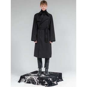 Oversized Trench Coat (FL-012_Black)