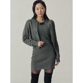 Staring Night Knit Cardigan_Charcoal