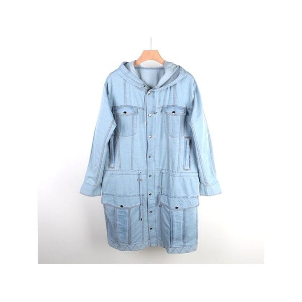 후드 데님 사파리자켓 T065 155