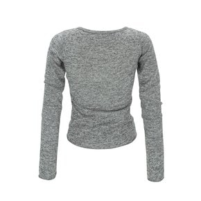 V NECK SLIM KNIT-DARKGRAY