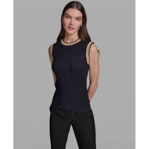 칼라거펠트 우먼 Crewneck Sleeveless 스웨터 - 미드나잇 네이비 cartouche 26671380 1390553