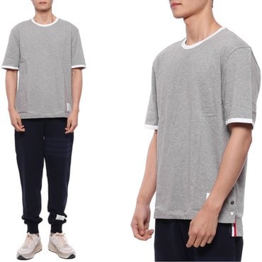 톰브라운 23SS 남성 링거 반팔티셔츠 (MJS083A 00042 055 23S)