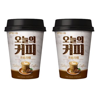  빙그레 오늘의커피 카페라떼 250ml x 10개