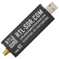 RTL-SDR 블로그 V3 R860 RTL2832U 1PPM TCXO SMA 소프트웨어 정의 라디오 (동글 전용) (블랙)