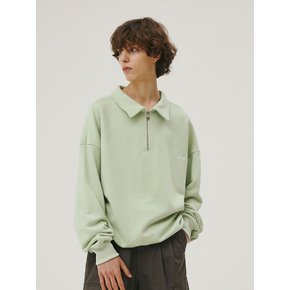 UNISEX HALF ZIP UP GREEN