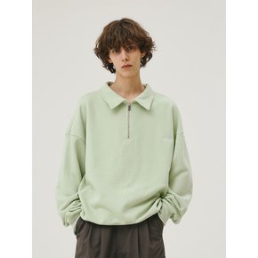 UNISEX HALF ZIP UP GREEN