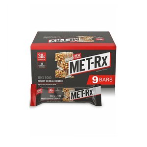  [해외직구]MET-Rx Big 100 Fruity Cereal Crunch 매트알엑스 빅100 프루티 시리얼 크런치 100g 9입