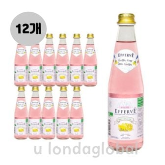  에페브 로즈핑크 스파클링 수입 탄산 음료 330ml 12개