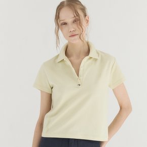 Clean Mood Pique Polo Top_Yellow