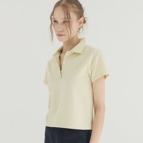 Clean Mood Pique Polo Top_Yellow