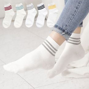 여성 비비드 패션 양말 중목 데일리 베이직 학생 스니커즈_P320825367