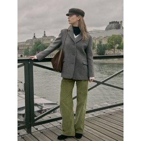 French Corduroy Pants Olive