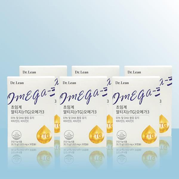 닥터린 초임계 알티지 오메가3 1025mg x 30캡슐 x 6개 / iuy (S35370340)