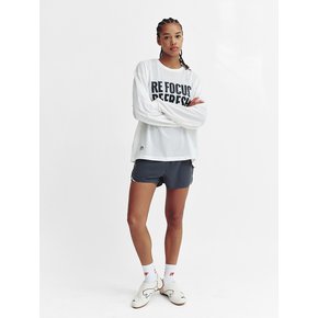 Refocus Mesh Round Neck T Shirt_White
