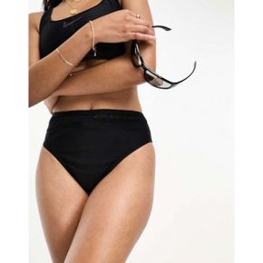 4102029 Nike Swimming Fusion high waist bikini bottoms in black