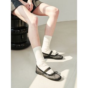 Lumi Ballet Flats Mesh Black