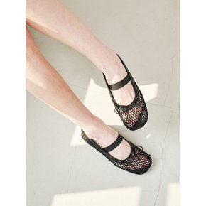 Lumi Ballet Flats Mesh Black