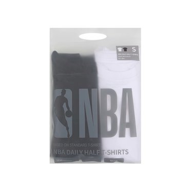 NBA 남여공용 여름 무지반팔 데일리 2PACK 티셔츠