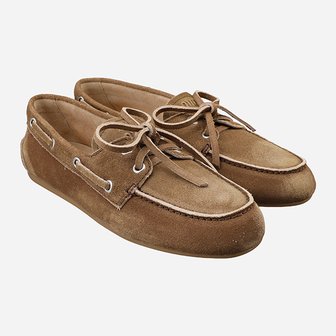 미우미우 [시흥점] 5F 5D123E Z5O F0401 언라인드 스웨이드 로퍼 시나몬