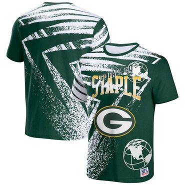 이스퀘어 3979388 STAPLE Mens NFL x Staple Hunter Green Bay Packers All Over Print T-Shirt