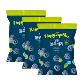 웰팜 [생활앤] 냉동 블루베리(페루산) 1.5kg x 3팩