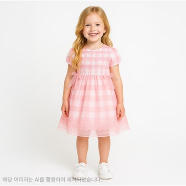 밀리밤 밀리 체크 노방 원피스 MLOW2552G