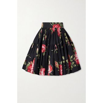 돌체앤가바나 플로럴 프린트 티어드 코튼 포플린 미니 스커트 46376663162959528