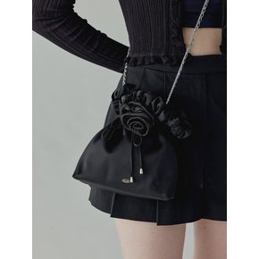 Satin Rosette Scrunchie Bag