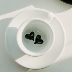 acrylic crushed heart post earring