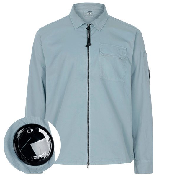 [부산점] 씨피컴퍼니 26SS 실버블루 집업 오버 셔츠 자켓 20CMOS705A 110143G 809