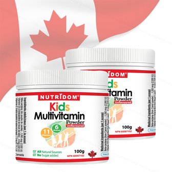  뉴트리돔 캐나다 키즈 종합비타민 분말 100g x2병