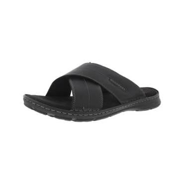 이스퀘어 5029883 Rockport Darwyn Xband Mens Leather Slip On Slide Sandals